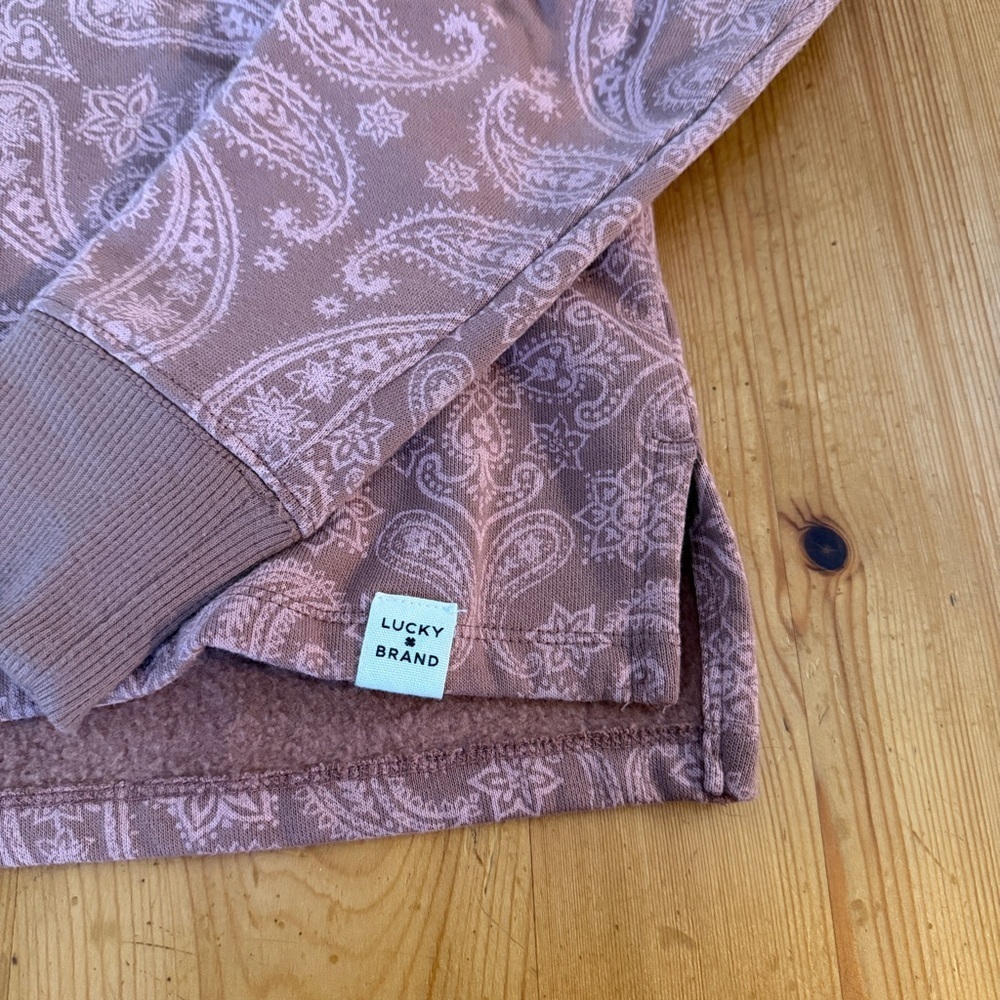 NWT Lucky brand 
Paisley Crewneck Long Sleeve Top women S - Picture 5 of 8